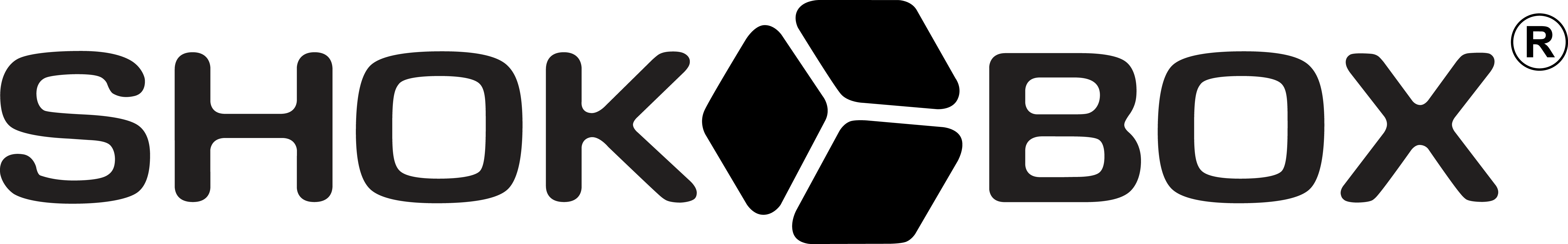 Simplified Shokbox Logo in Black with blank background