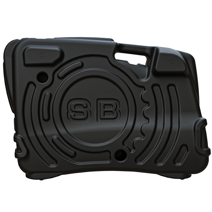 Black Shokbox bike travel case – product view